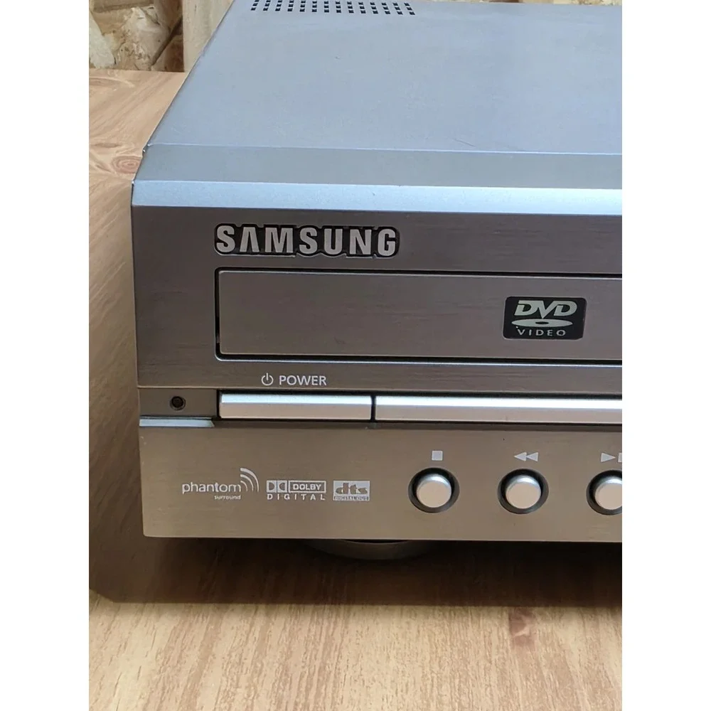 Samsung DVD-V2000 Dual DVD VCR Player Recorder Combo No Remote Phantom Surround